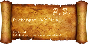 Puchinger Dália névjegykártya